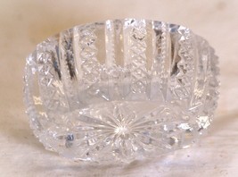 Open Salt Cellar Dip Bowl Oval Clear Glass - $12.86