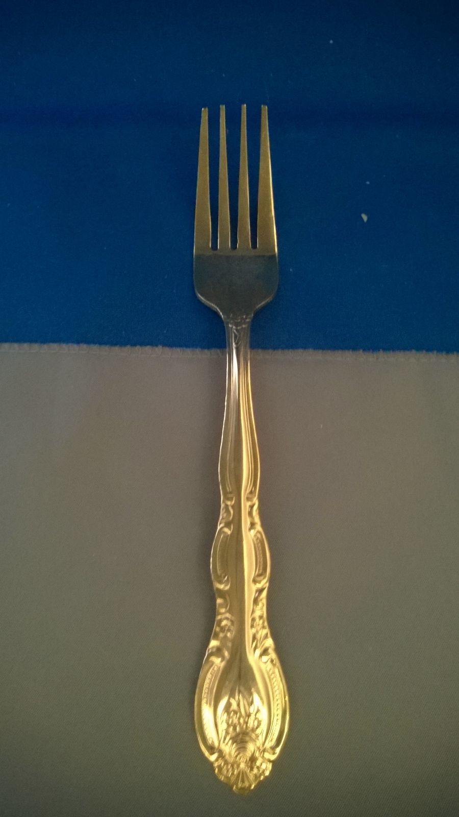 International San Marcos Gold Electroplate Dinner Fork 7 3/8&quot; - $5.00