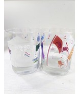 Mignon Faget glasses Porch Fest Glasses New Orleans set 2 Double Old Fas... - $53.96 CAD