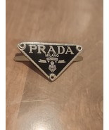 Prada Milano Logo Metal Emblem Plate Triangle Purse Luggage Jacket - £80.91 GBP