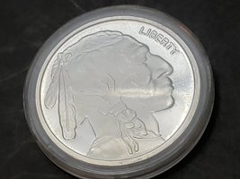 1 Oz .999 Fine Silver Buffalo Liberty Round Coin Plastic Case - £23.59 GBP