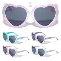 KIDS YOUTH GIRLS HEART SHAPED MERMAID SUNGLASSES RETRO DESIGNER FASHION ... - $185.25 MXN
