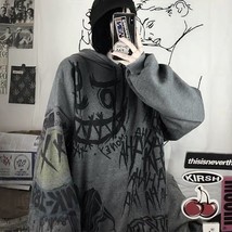 Aesthetic Hoodie Emo Sweatshirt Grunge Harajuku  Hip Hop Oversized Tops  Female  - £51.07 GBP