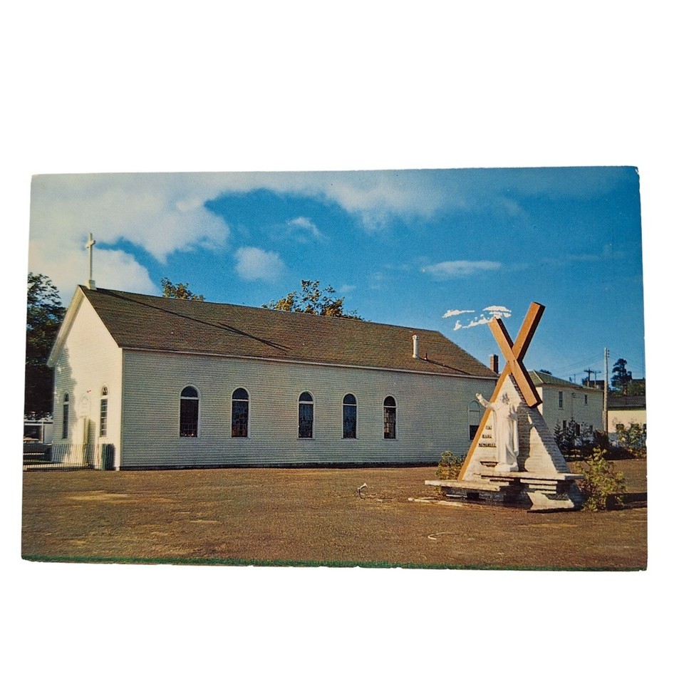 Postcard Fr. Marquette Shrine And Museum St. Ignace Michigan Chrome Unpo... - £3.64 GBP