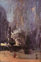Nocturne in black and gold, the falling rocket by James Abbot McNeill Whistler - - £17.63 GBP+