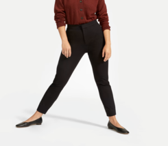 Everlane Womens The Fixed-Waist Stretch Cotton Pant Stretch Skinny Black 0 - £38.10 GBP
