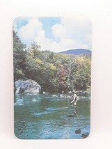 Fly Fishing Creek River Trout Vintage Postcard Unposted Vacationland Kod... - $9.74