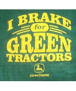 JOHN DEERE vintage T Shirt sz M I Brake for Green Tractors funny cotton ... - £19.53 GBP