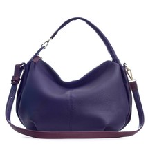 Bruno Rossi Italian Made Violet Extra Soft Deerskin Leather Small Hobo bag - £473.42 GBP