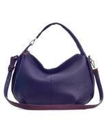 Bruno Rossi Italian Made Violet Extra Soft Deerskin Leather Small Hobo bag - $7,107.87 MXN