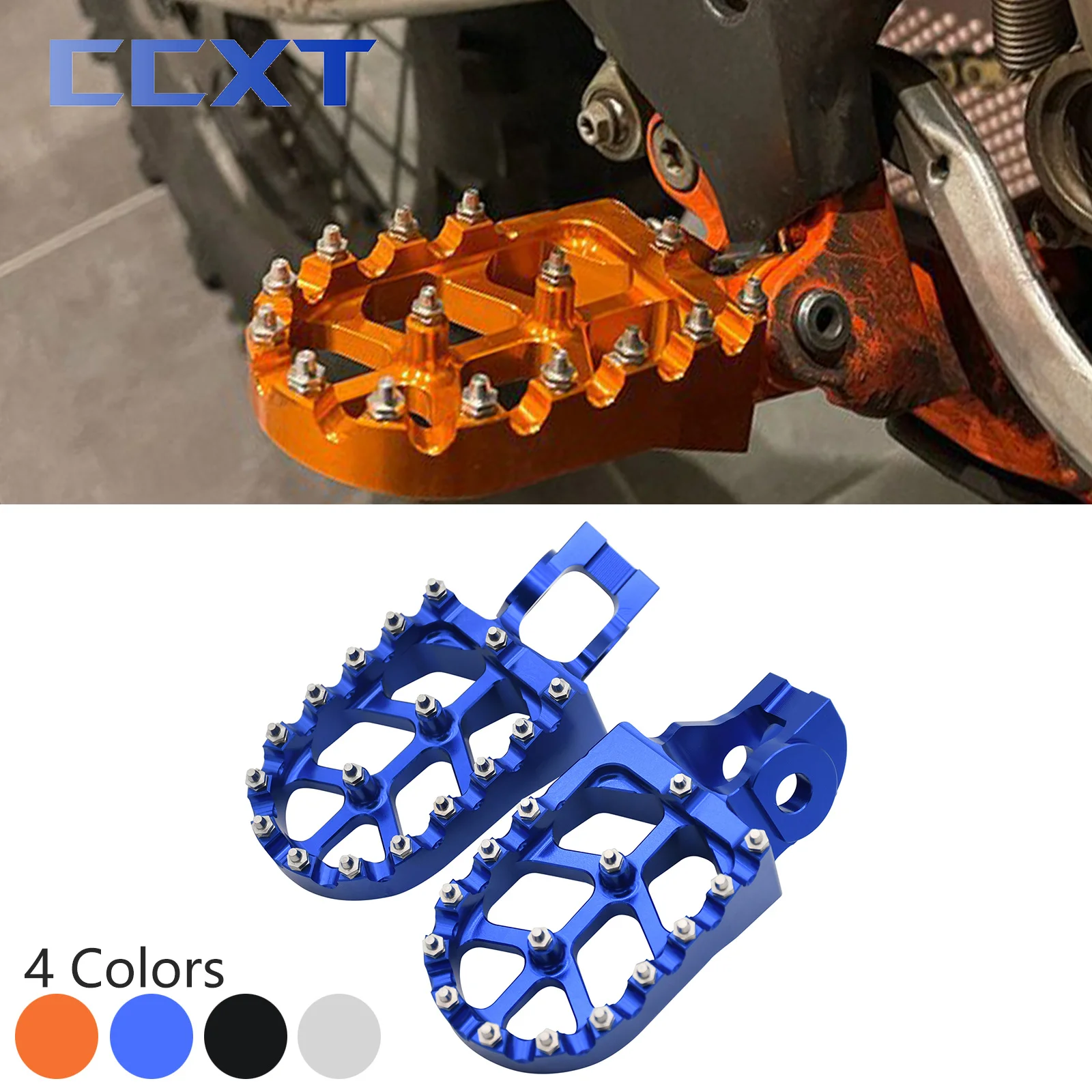 Motorcycle 57mm Wide Foot Pegs Footrest Pedals For Husqvarna TC FC TX FX... - $41.01+