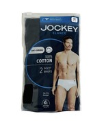 Jockey Elance Poco Briefs Underwear 2 Pack Black Men’s Size Medium 32-34 New - $14.25