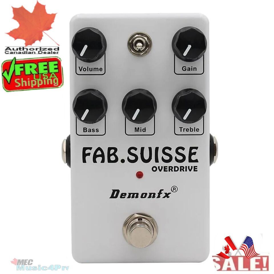 Demonfx FAB SUISSE Overdrive &amp; Gate High Quality Pedal Guitar Effect Ped... - $41.29