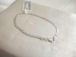 Giani Bernini 7&quot; Sterling Silver Greek Key Design Bracelet F308 $110 - £35.96 GBP
