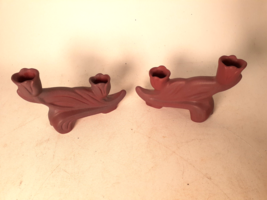 Van Briggle Art Pottery Persian Rose Candle Holders, Pair, Perfect Condition - £36.14 GBP