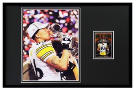 Hines Ward Framed 11x17 Vintage Topps Card +  Photo Set Steelers - £54.48 GBP