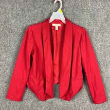 Chico&#39;s Blazer Size 0 Red Women&#39;s Rayon Blend Adults Long Sleeve - $17.09