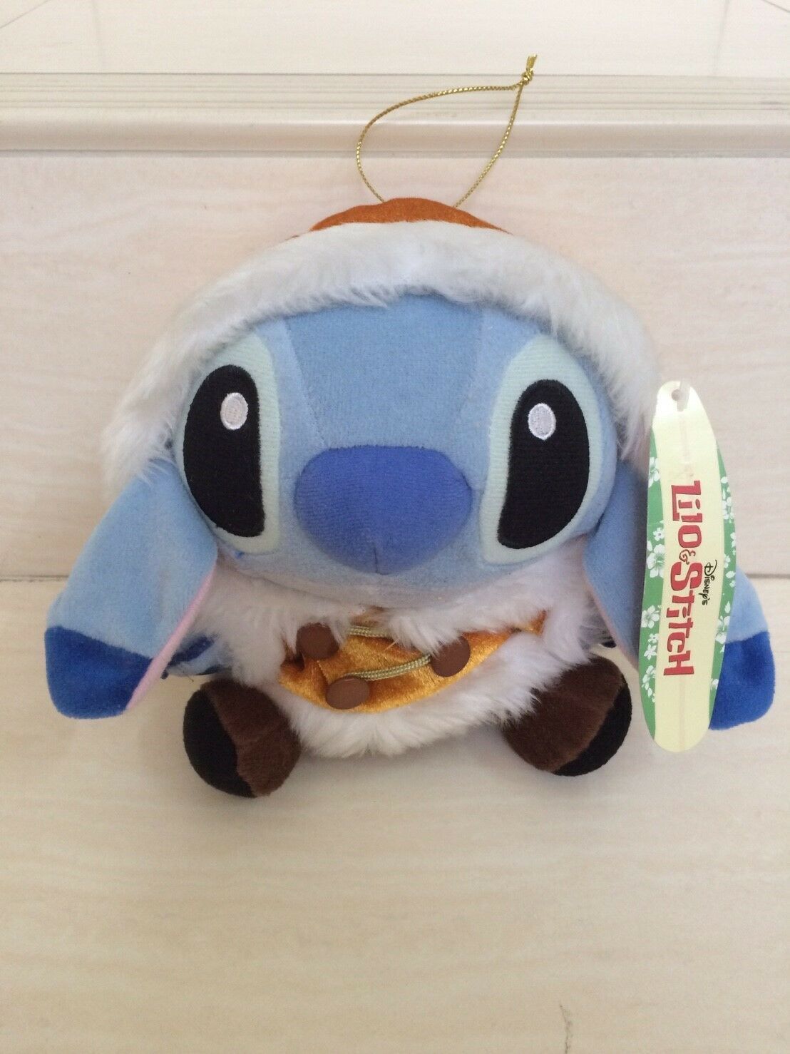 Primary image for Disney Stitch In Sweater Coat plush doll. Winter Theme pretty, rare item