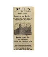 O&#39;Neill&#39;s Importers Retailers 1894 Advertisement Victorian New York City... - £11.78 GBP