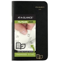 AT-A-GLANCE 2025-2026 Two Year Monthly Planner, Black Pocket Size (70-02... - $16.78