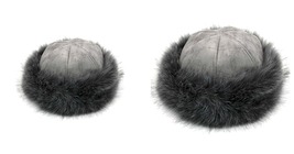 Gray Women&#39;s Fluffy Faux Fox Fur Hat Unisex Winter Ear Head Warmer Ski Hats Cap - £25.16 GBP