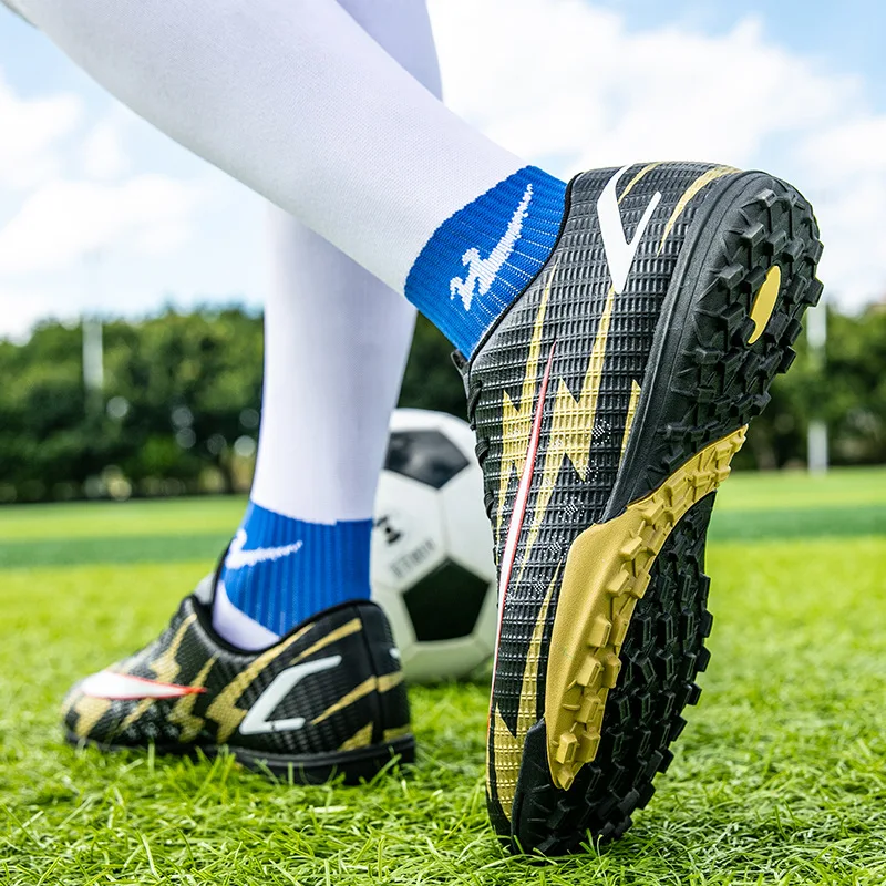 Leather Soccer shoes men soccer shoes women soccer shoes gr unisex football shoe - £215.66 GBP