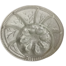 Round Relish And Deviled Egg Tray Plate Platter Clear Indiana Glass Vint... - £16.12 GBP