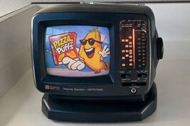 Vintage GPX Portable 5 Inch B/W CRT Retro Gaming TV &amp; AM/FM Radio Works ... - $33.61