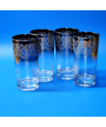 Vintage Queen’s Vitreon SILVER FADE 5.5” Iced Tea Highball Tumbler - Set... - €20,52 EUR