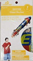 Easter Giant Rocket Foil Balloon throwing gliding glides up to 30&#39; fins New - $8.90