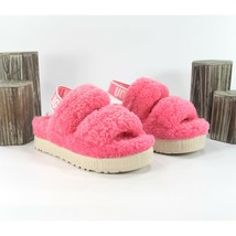 UGG Fluffita Oh Yea Pink Rose Sheepskin Fur Slippers Slides Sandals Sz 6 NIB - £94.86 GBP