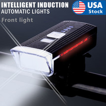 Usb Rechargeable Led Bicycle Headlight Bike Head Light Front Rear Lamp C... - £17.36 GBP