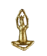 Gold Yoga Zebra Statue 8&quot; - £17.32 GBP