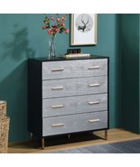 Black &amp; Silver 4-Drawer Chest: Modern Style - $435.99