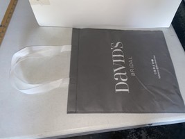 Gray Canvas Tote Bag 15 x 13 1/2 DAVIDS BRIDAL On One Side HELLO BEAUTIFUL - $190.17 MXN