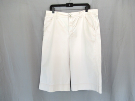 Gloria Vanderbilt pants cropped Capri Size 14 off white wide leg - £10.95 GBP