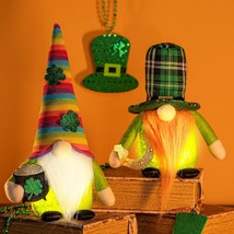 unanscre Lighted Day Gnomes Plush Elf Decorations - 2PCS Light Up St Patricks - £11.11 GBP