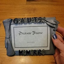 Graduation Memories Frame - 3 1/2 x 5- Grey - Graduation Cap- Diploma - £3.95 GBP