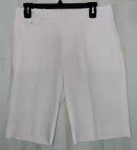 New Womens Ralph Lauren Golf Pink &amp; White Stripe Seersucker Shorts Size 4 - £29.22 GBP