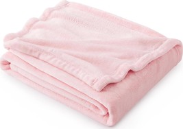 Bedsure Fleece Blanket Throw Pink - 300GSM Blankets for Bed, - £18.16 GBP