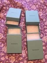 Authentic Tiffany &amp; Co Jewelry Blue Gift Box Lot of 4 EMPTY boxes 3 x 4 x 1.5 - £51.22 GBP