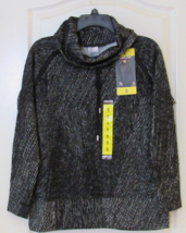 Kirkland Signature Active Funnel Neck BLACK Jacquard Pullover Womens Sz ... - $331.24 MXN