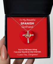 Spanish Girlfriend Necklace Birthday Gifts - Cross Pendant Jewelry Present  - £39.92 GBP