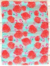 Fun Fluffy Flamingos Tropical Teal Pink Lightweight Polyester Infinity S... - £15.65 GBP