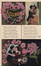 Kissing Poem A Kiss Is A True Love&#39;s Token Better Than Gems Or Gold Postcard B12 - £2.30 GBP