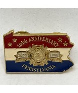 Pennsylvania 100th Anniversary VFW Veterans Of Foreign Wars Enamel Lapel... - $7.95