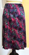 ELLEN TRACY Multi-Color Celestial Galaxy Print Silky Pleated Skirt (16) ... - $19.50