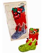 Fitz and Floyd Snack Therapy Christmas Stocking Tray 13&quot; With Box - £11.24 GBP