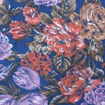 Fabric 1970&#39;s 1980&#39;s Floral Pattern Cotton Fabric 44&quot;x168&quot; - £37.24 GBP