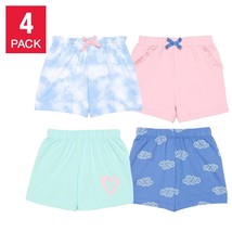 Pekkle Girls Toddler Size 5T Elastic Waist 4 Pack Shorts NWT - £7.07 GBP